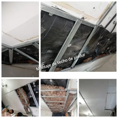 Montaje de techo de pladur