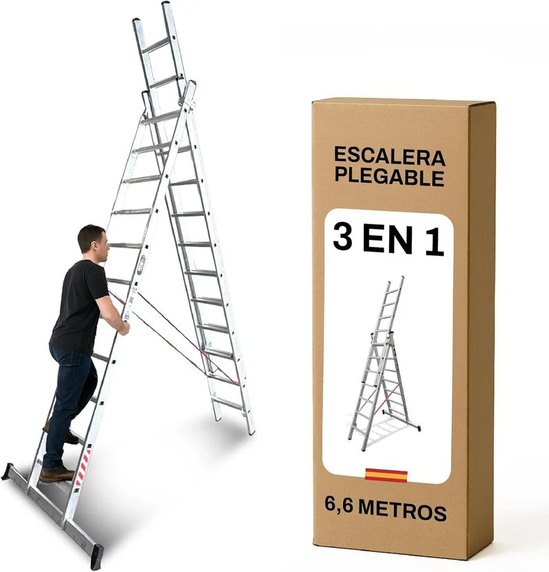 Escalera Plegable 3 en 1 - 6,6 Metros