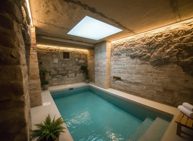 Masia Bioclimática con jardín amurallado de piedra