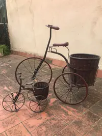 Bicicleta Decorativa Cesta Mimbre - miniatura 1