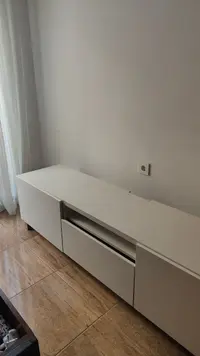 Mueble TV BESTÅ blanco - miniatura 1