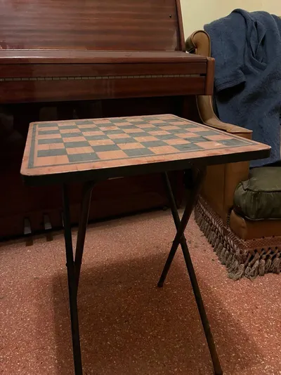 Mesa plegable tablero ajedrez madera