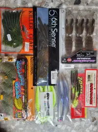Lote señuelos pesca: Bellows Gill, Roboworm, Zoom - miniatura 1