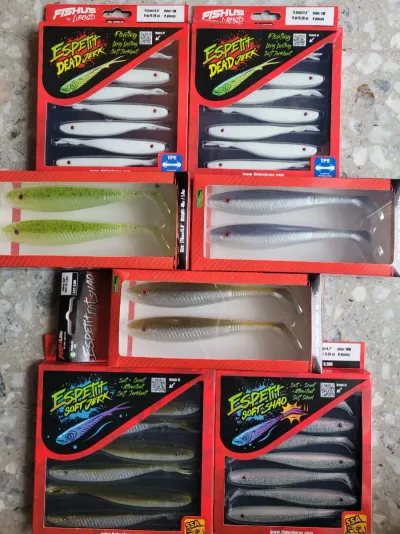 Lote 7 señuelos Fishus nuevos