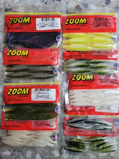 Lote Zoom Super Fluke Señuelos Pesca