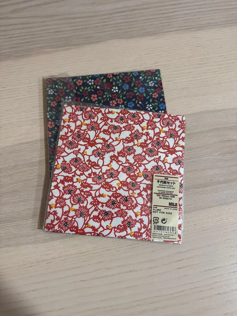 Set Papeles Origami Muji Flores