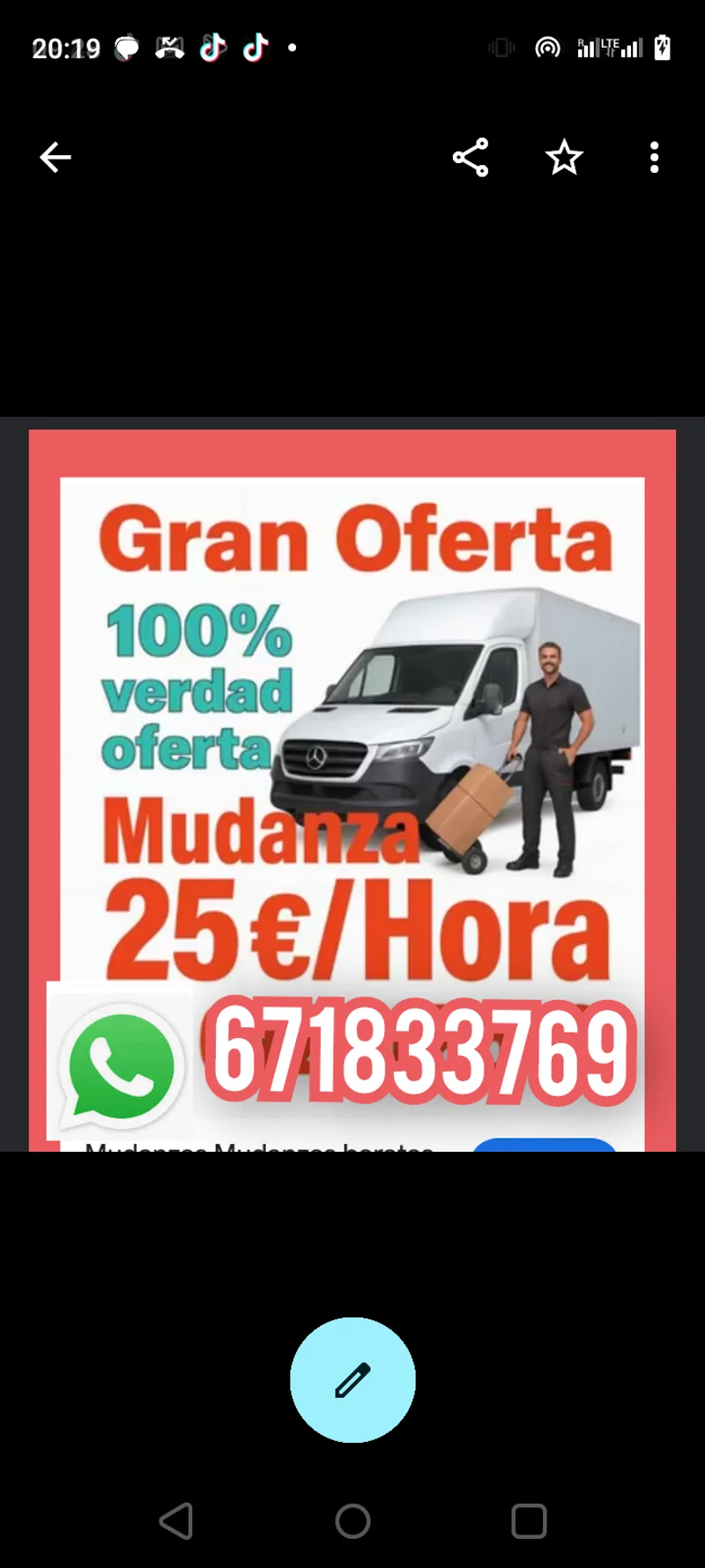 Mudanzas Económicas 25€/Hora