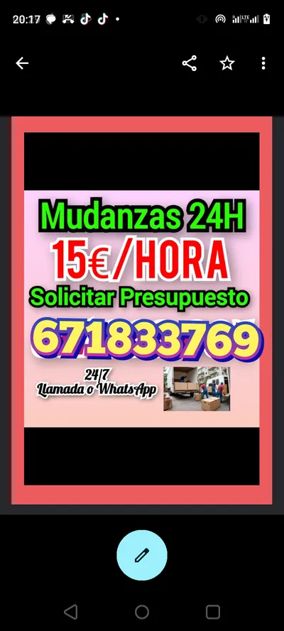 Mudanzas 24H - 15€/Hora