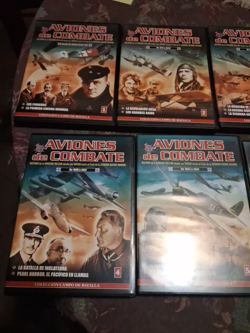 6 DVDs Aviones de Combate Colección Campo de Batal