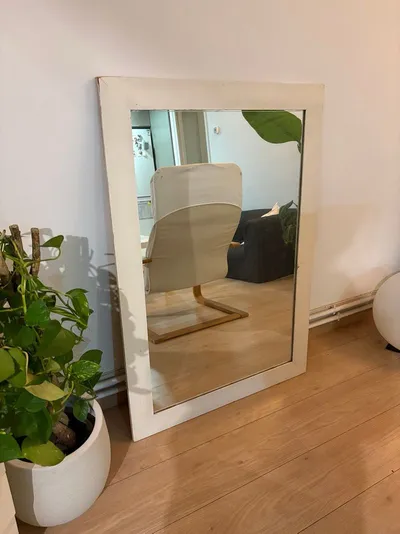 Espejo Marco Madera Blanco