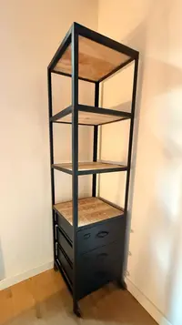 Columna baño Tikamoon madera y metal - miniatura 1