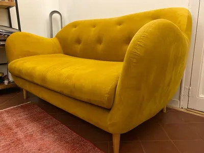 Sofá 2 plazas color mostaza (Habitat)