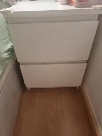 Cómoda 2 cajones blanca - miniatura 1