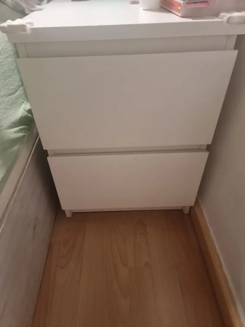 Cómoda 2 cajones blanca