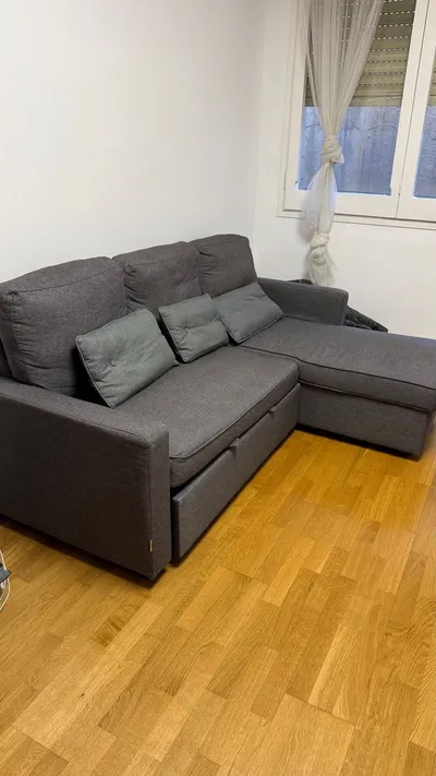 Sofá cama esquinero gris 3 plazas