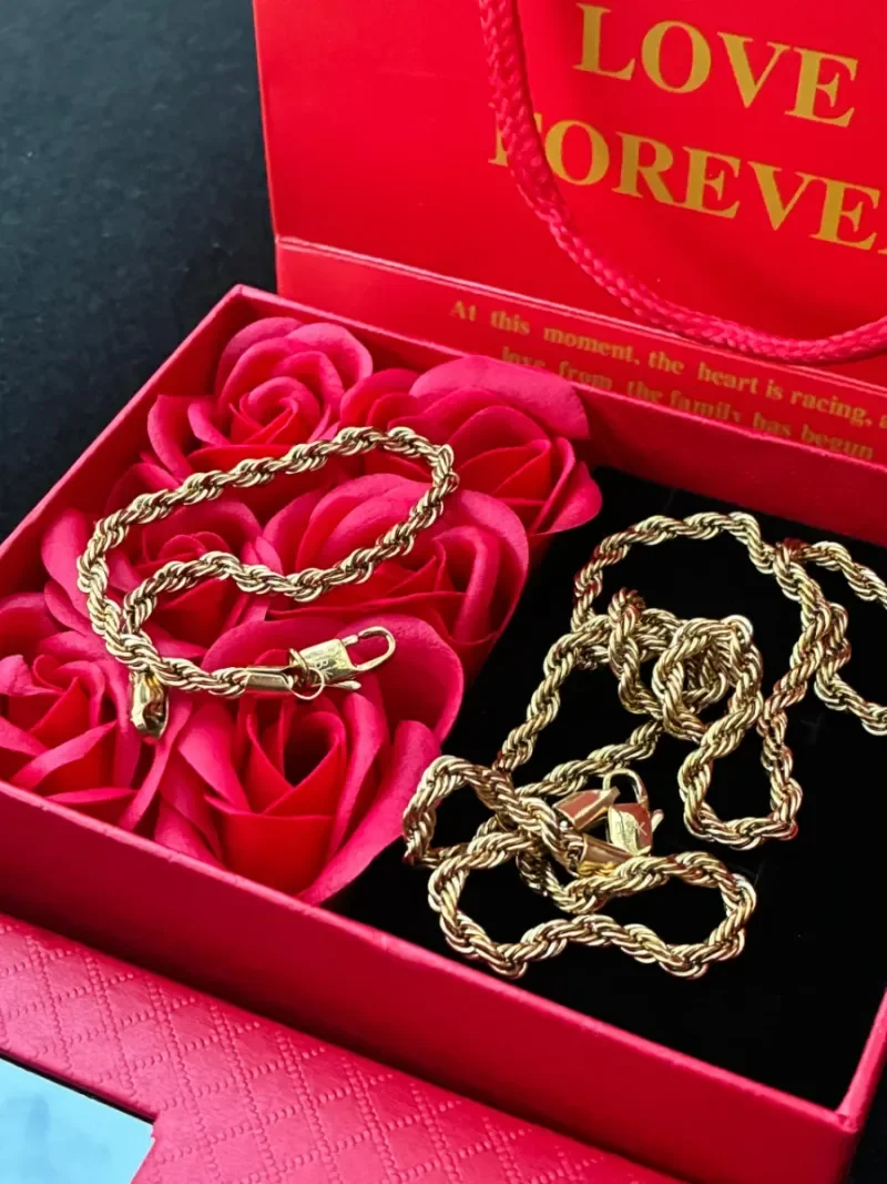 Cadena y pulsera oro 18k gf