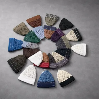 Gorros de tela y crochet