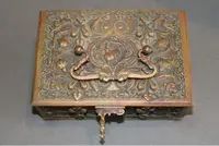 Elegante caja bronce estilo Art Nouveau Joyero1900 - miniatura 1