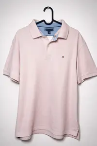Polo Tommy Hilfiger Rosa Claro Talla XL - miniatura 1
