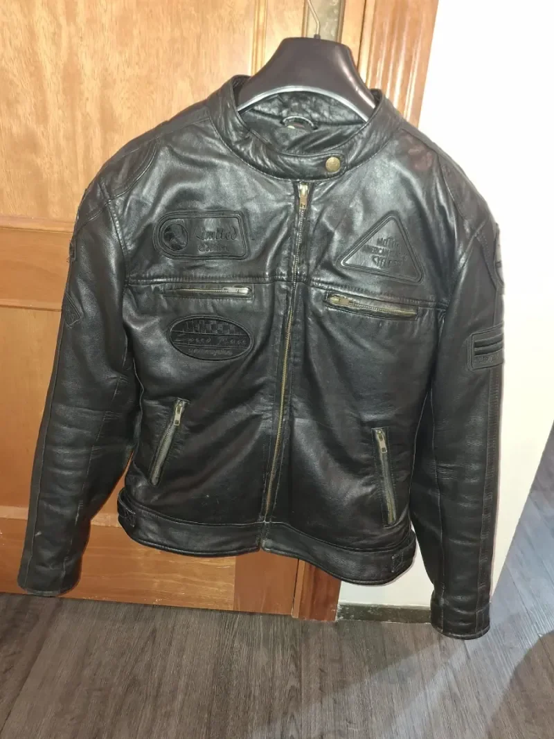 Chaqueta de piel Bstar moto mujer