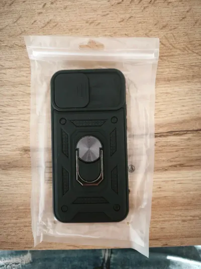Funda iPhone 12 Pro con tapa cámara y anillo
