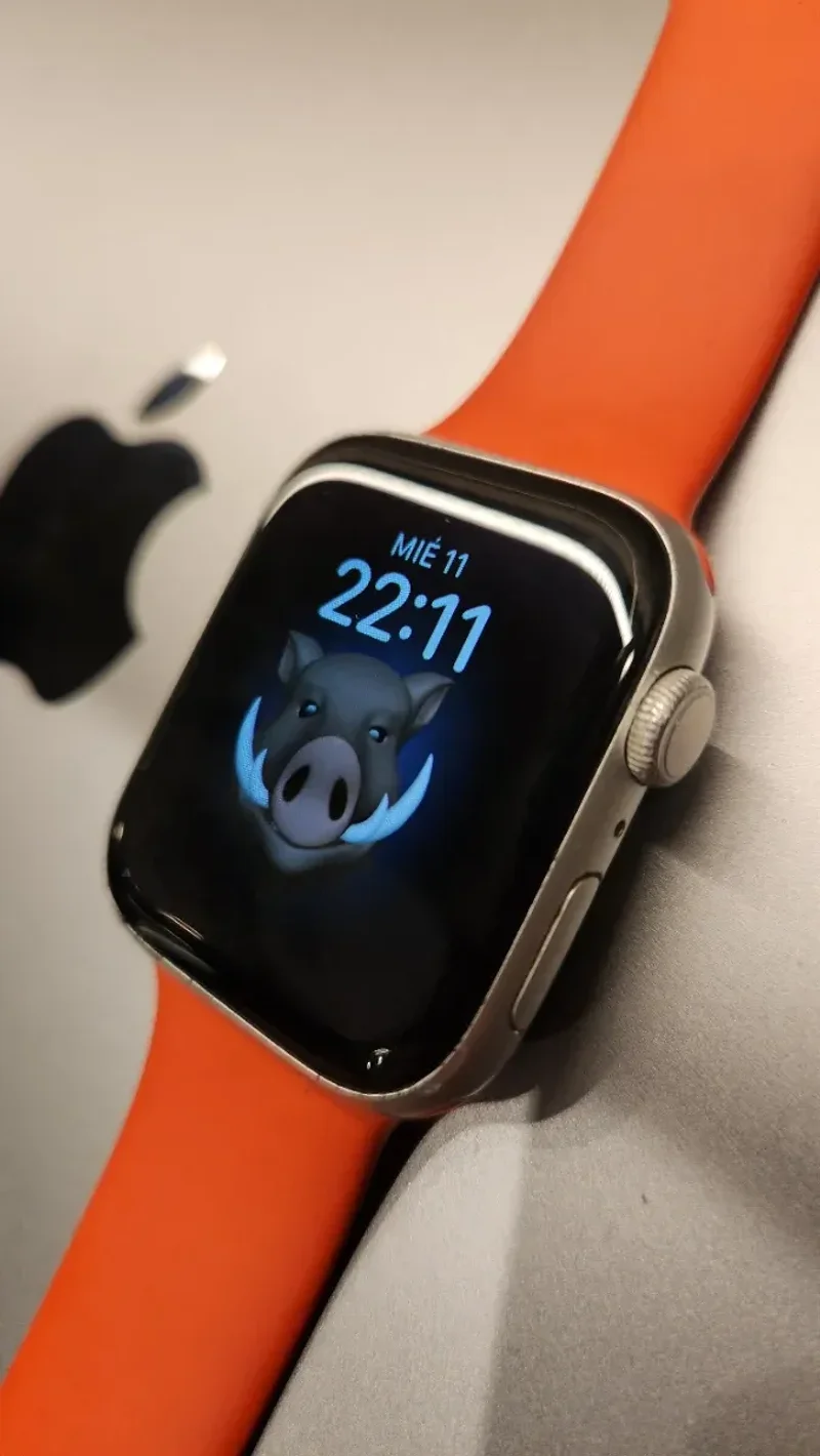 Apple Watch Serie 5 44mm Plata/Naranja