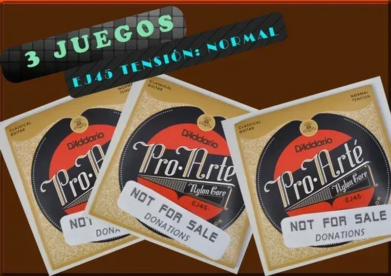 3 Juegos Cuerdas Guitarra DAddario EJ45