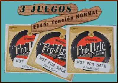 Lote 3 Juegos Cuerdas Guitarra Flamenca EJ45