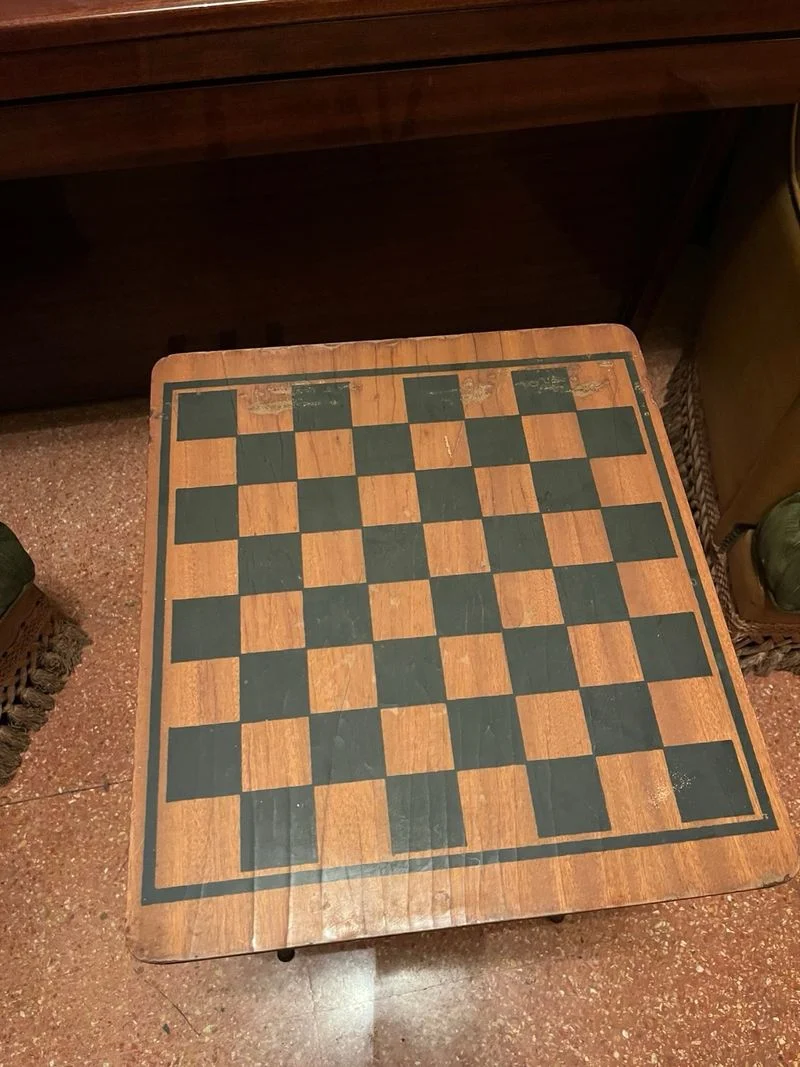 Mesa plegable tablero ajedrez madera - foto 2