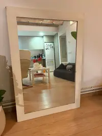 Espejo Marco Madera Blanco - miniatura 2