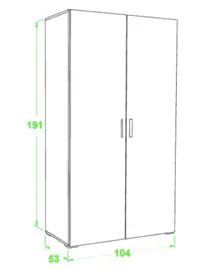 Armario blanco dos puertas - miniatura 2