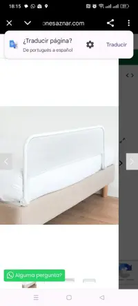 Barandilla Valla Cama Niños Blanca - miniatura 2