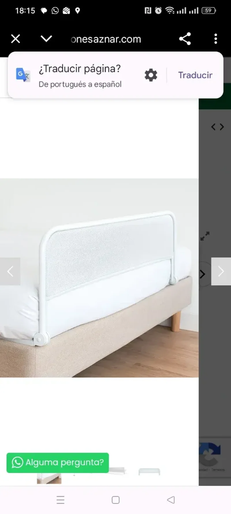 Barandilla Valla Cama Niños Blanca - foto 2