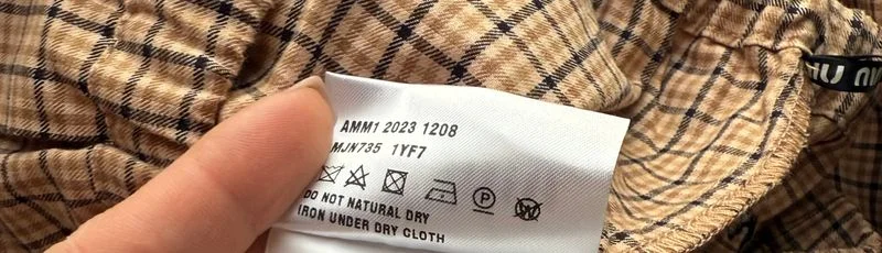 Falda Miu Miu cuadros beige y marrón - foto 2