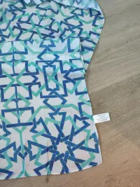 Chal estampado geométrico azul y verde - miniatura 2