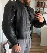 Chaqueta Cuero Moto Dainese Razon 2 Hombre - miniatura 2