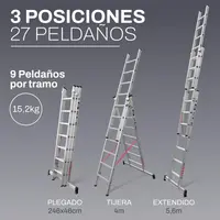 Escalera Plegable 3 en 1 - 6,6 Metros - miniatura 3