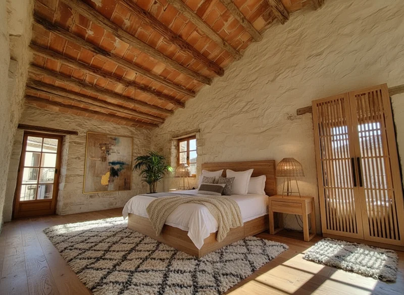 Masia Bioclimática con jardín amurallado de piedra - foto 3