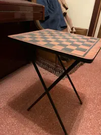 Mesa plegable tablero ajedrez madera - miniatura 3