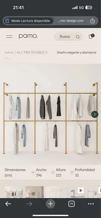 modulo vestidor estil industrial marca PAMO DESIGN - miniatura 3