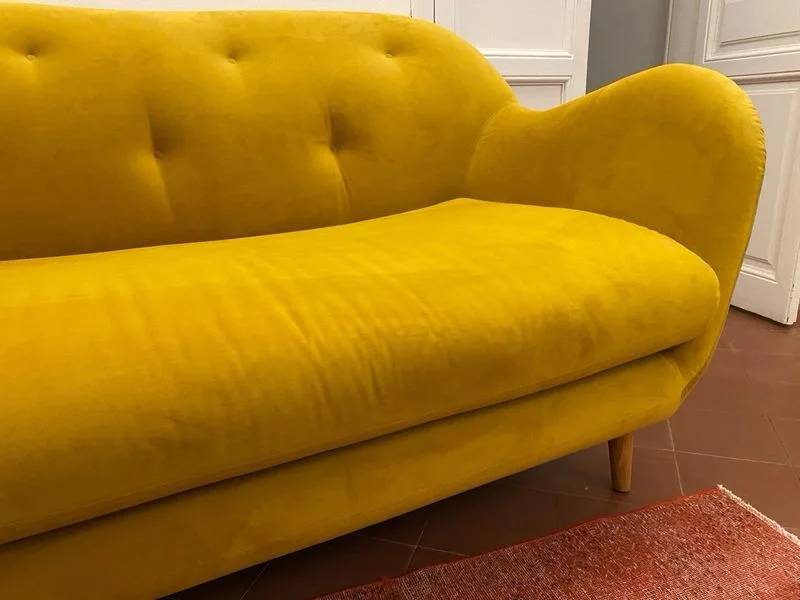 Sofá 2 plazas color mostaza (Habitat) - foto 3