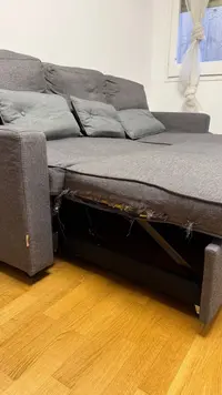 Sofá cama esquinero gris 3 plazas - miniatura 3