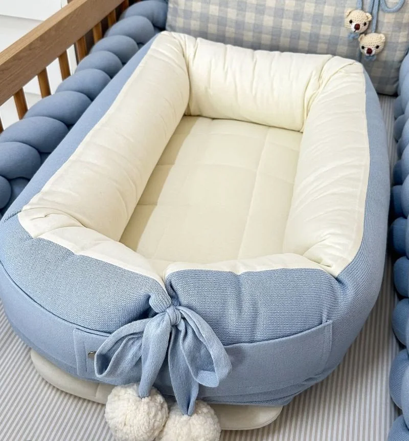 Ropa de Cuna Bebé Azul Tejida - foto 3