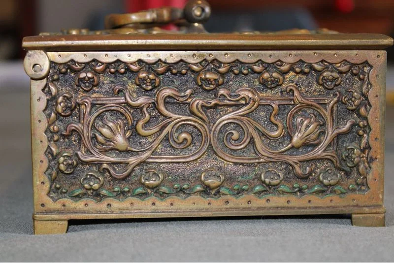Elegante caja bronce estilo Art Nouveau Joyero1900 - foto 3