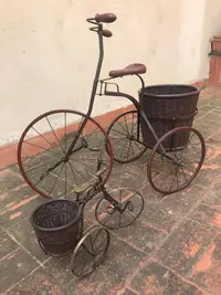 Bicicleta Decorativa Cesta Mimbre - miniatura 4