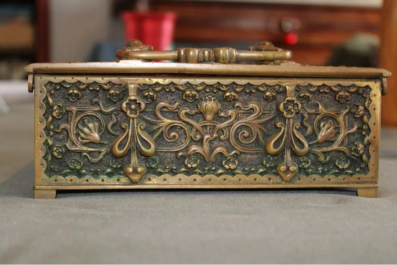 Elegante caja bronce estilo Art Nouveau Joyero1900 - foto 4