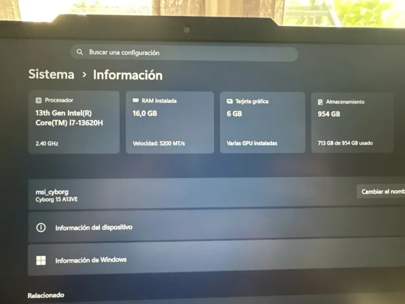 MSI cyborg 15 a13v , RTX4050 - foto 2